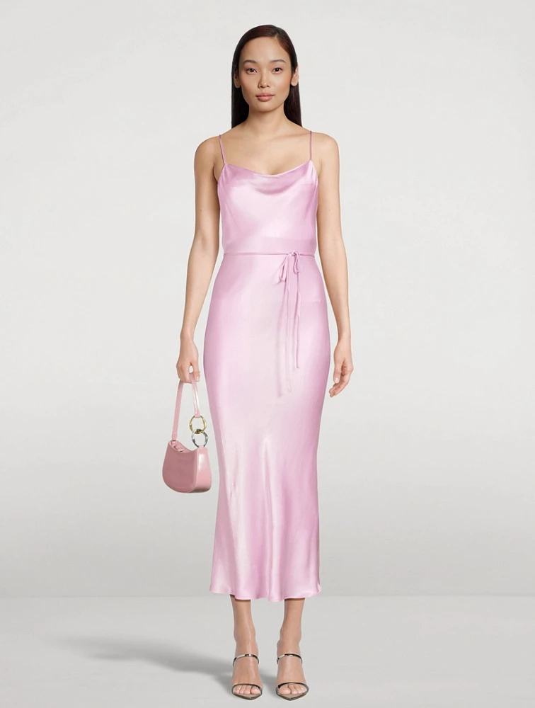 La Lune Bias-Cut Satin Dress