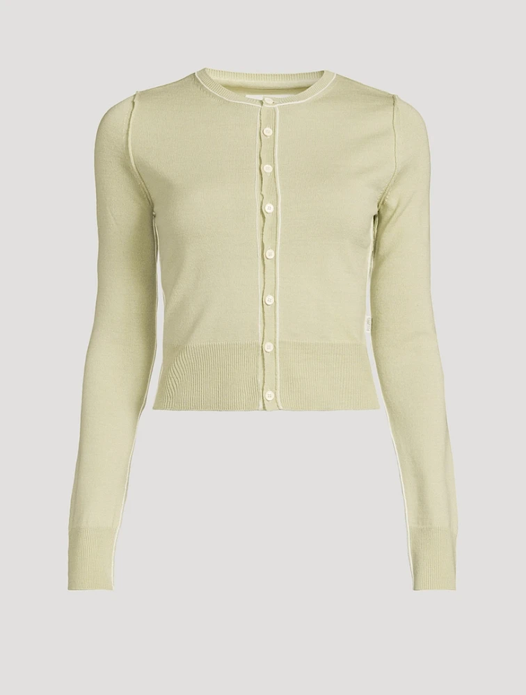 Wool-Blend Slim-Fit Cardigan