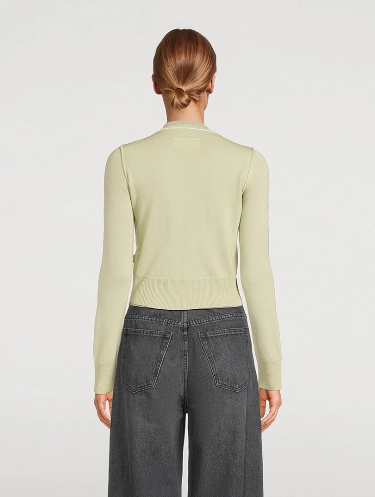 Wool-Blend Slim-Fit Cardigan