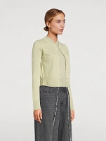 Wool-Blend Slim-Fit Cardigan