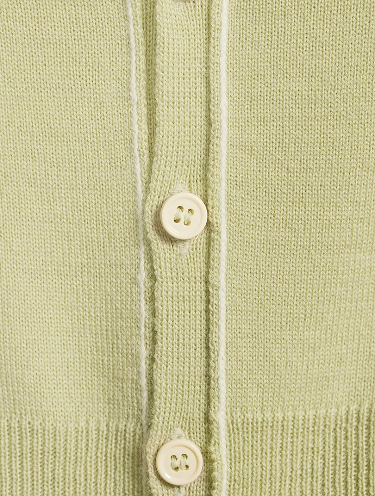 Wool-Blend Slim-Fit Cardigan