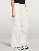 Twill Wide-Leg Trousers