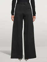 Wool-Blend Wide-Leg Pants