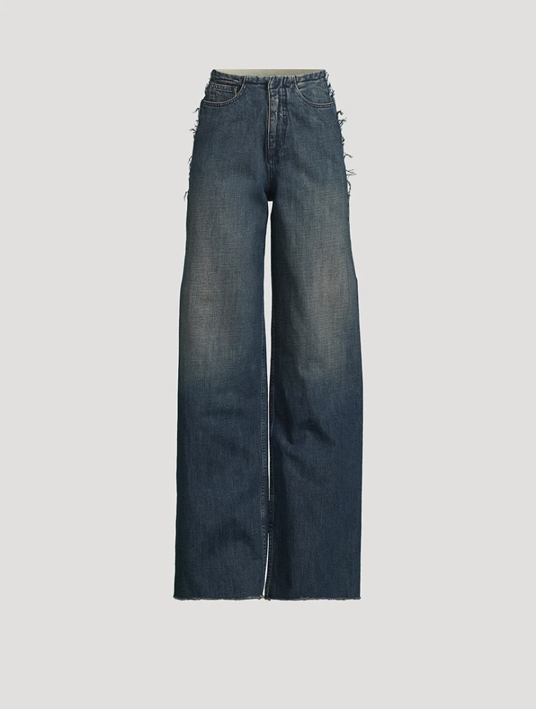 Cotton Wide-Leg Jeans