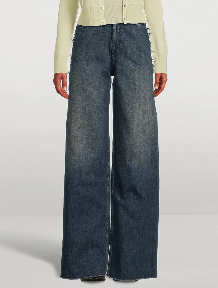 Cotton Wide-Leg Jeans