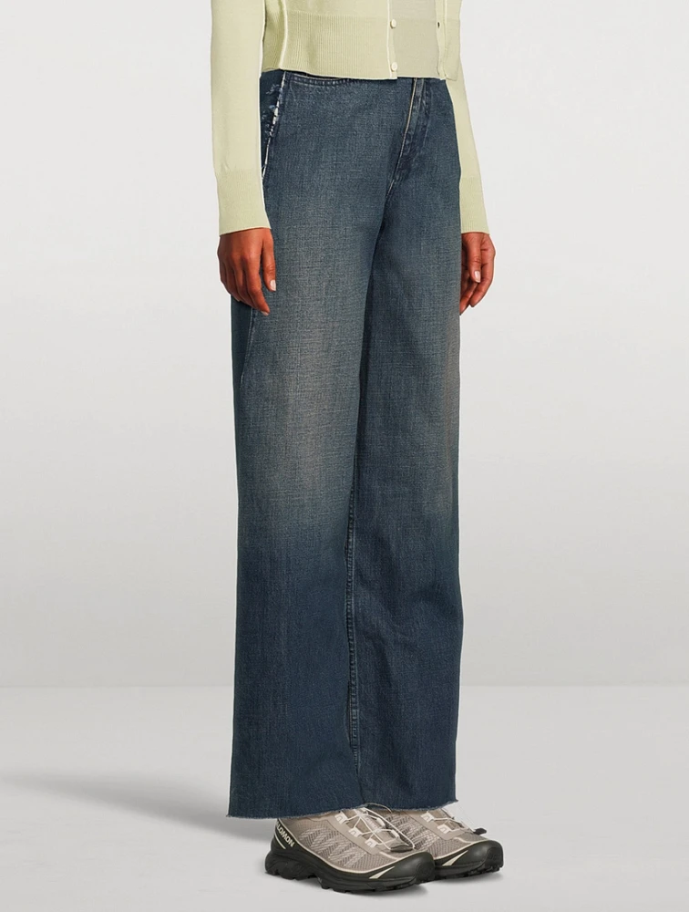 Cotton Wide-Leg Jeans