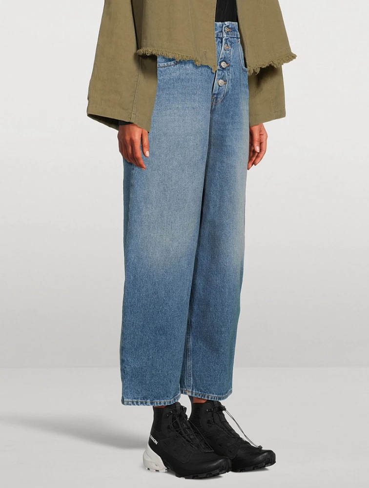 Cotton Straight-Leg Jeans