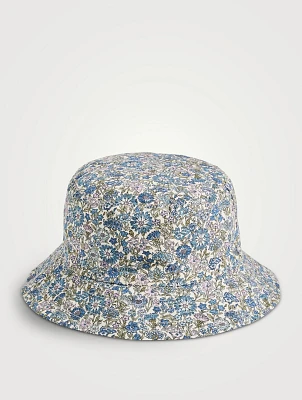 Cotton Bucket Hat In Liberty Fabric