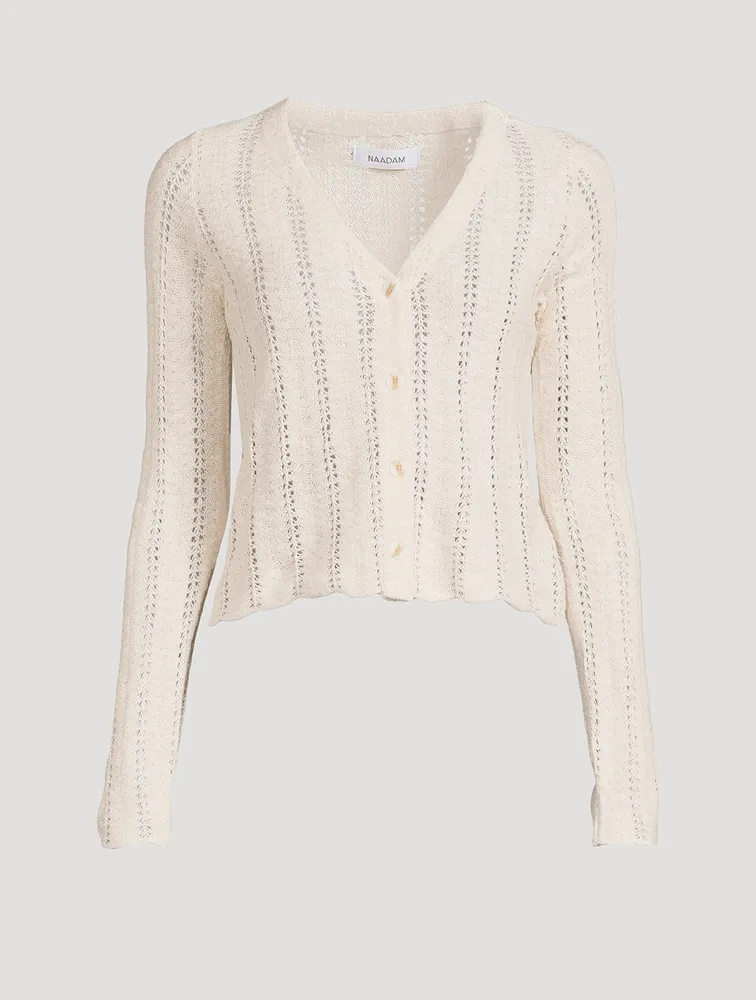 Pointelle Knit Cardigan