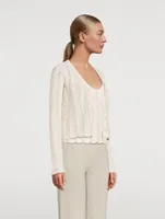 Pointelle Knit Cardigan