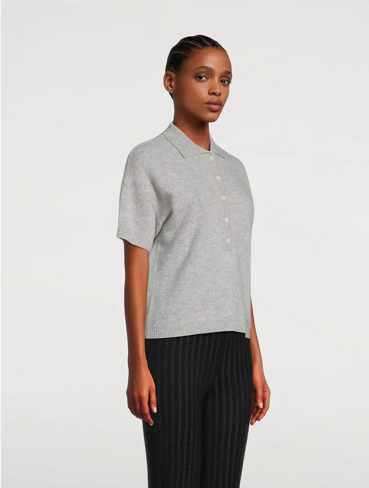 Cashmere Relaxed Short-Sleeve Polo