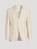 Alpaca And Wool Jacket Striped Print