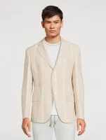 Alpaca And Wool Jacket Striped Print