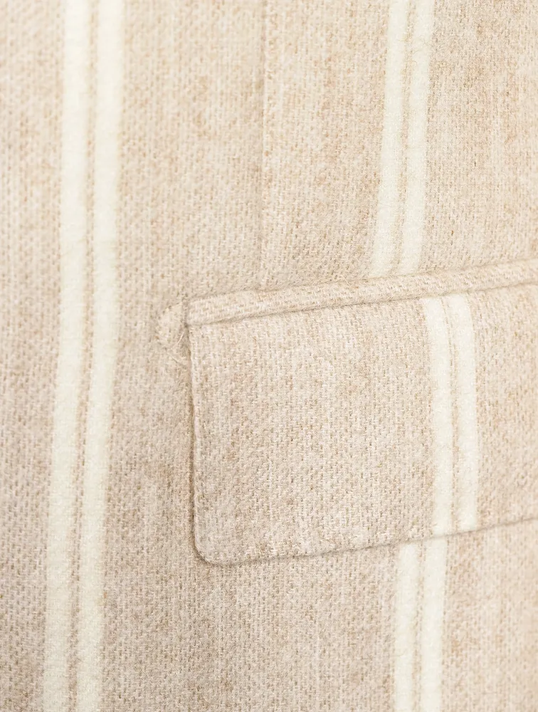 Alpaca And Wool Jacket Striped Print