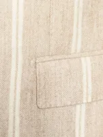 Alpaca And Wool Jacket Striped Print