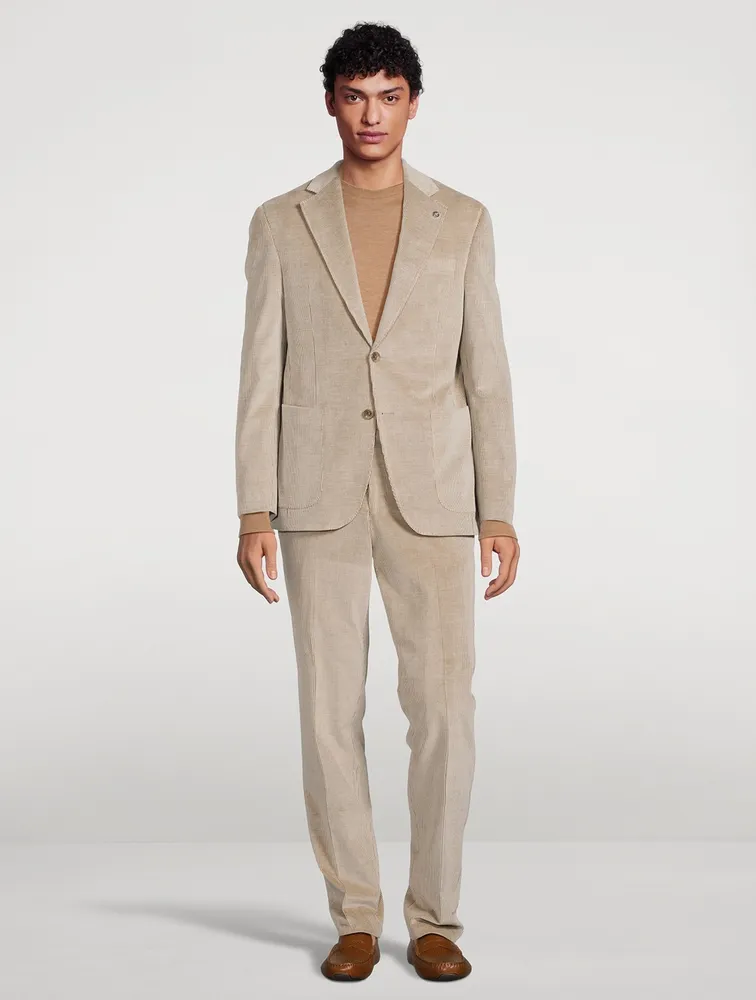 Myles Corduroy And Cashmere Stretch Two-Piece Suit