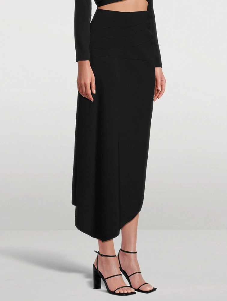 Langa Asymmetric Midi Skirt