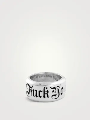 Sterling Silver New 'F You' Ring