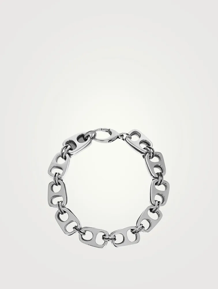 Medium Silver Double Pop Top Bracelet