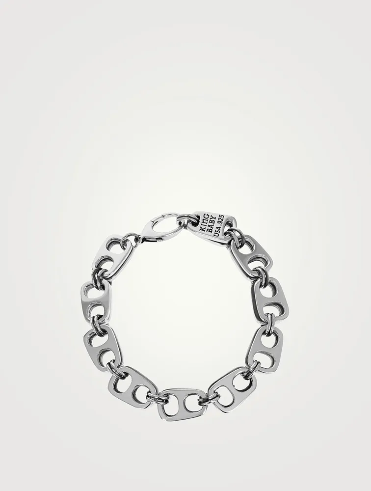 Medium Silver Double Pop Top Bracelet