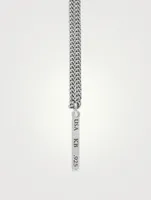 Silver F You Bar Pendant Necklace