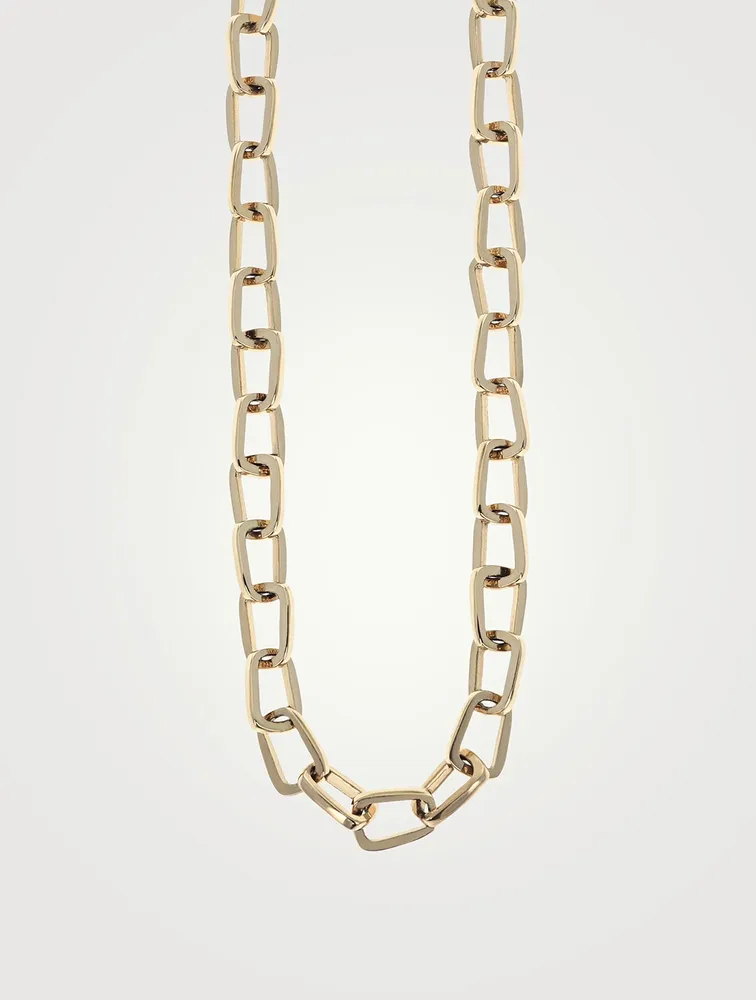 10K Gold Pop-Top Cut-Out Necklace