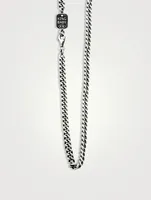 Large Sterling Silver Curb Link Necklace