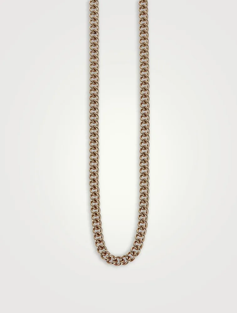 10K Gold Fine Curb Link Necklace