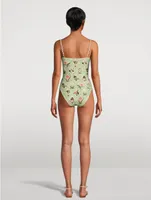 Durazno Pacifico One-Piece Swimsuit Floral Print