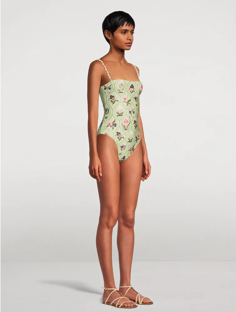 Durazno Pacifico One-Piece Swimsuit Floral Print