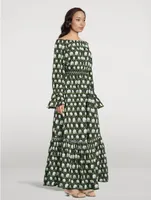 Almendra Perla Off-The-Shoulder Maxi Dress Floral Print