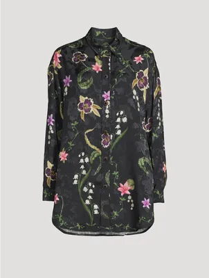 Cecilia Tesoro Floral Jacquard Shirt