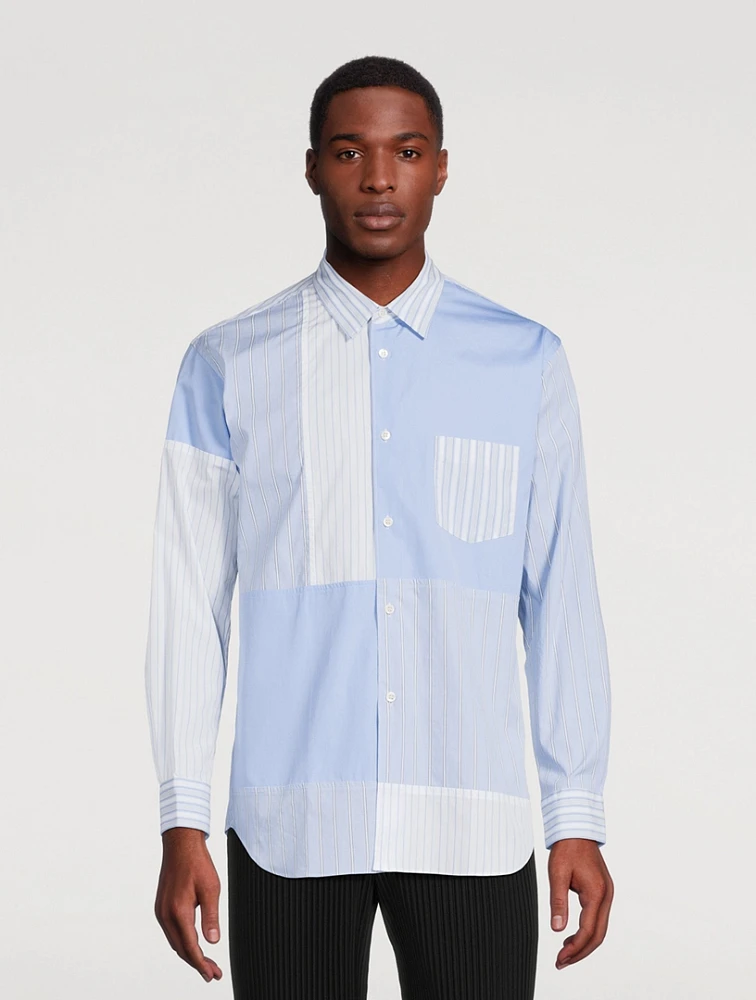 Cotton Poplin Shirt Striped Print