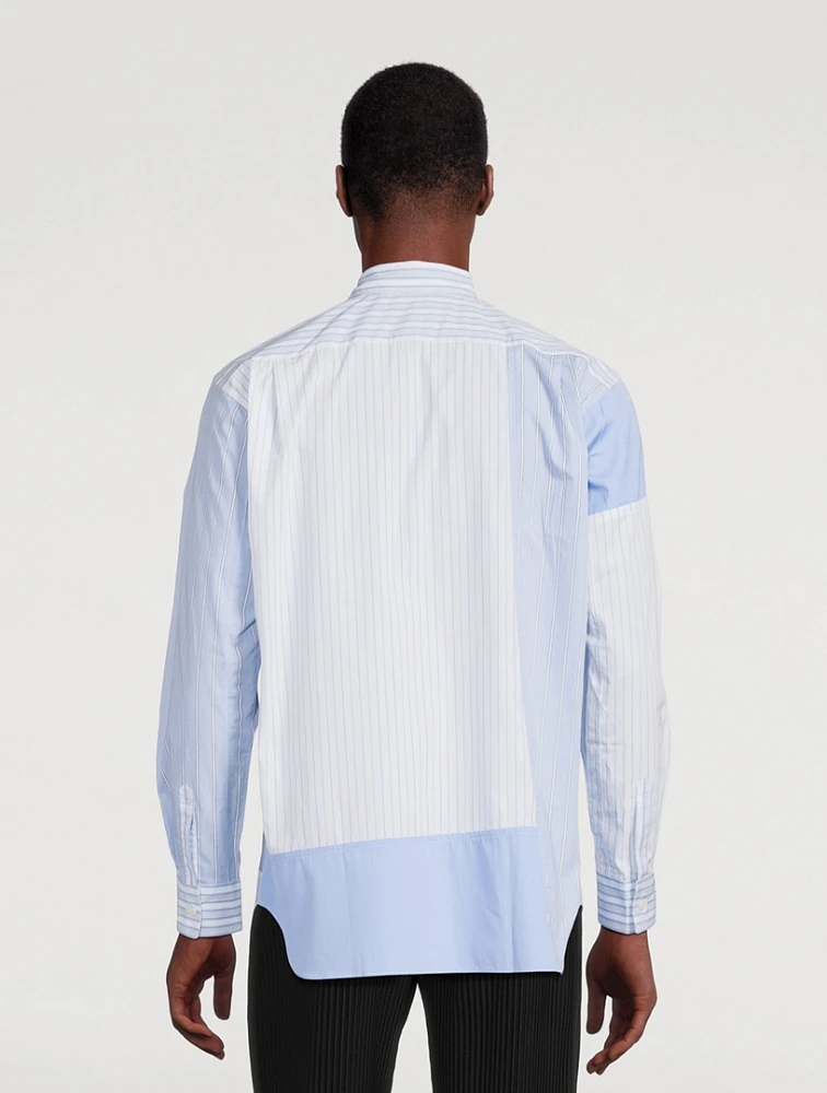 Cotton Poplin Shirt Striped Print