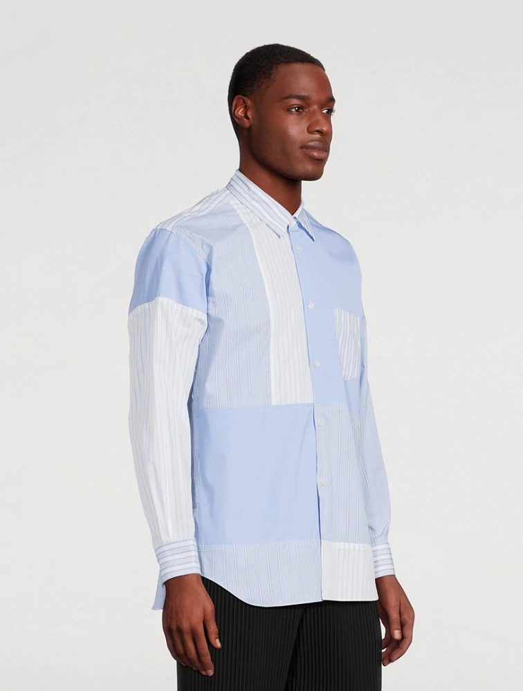 Cotton Poplin Shirt Striped Print