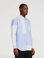 Cotton Poplin Shirt Striped Print