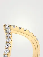 18K Gold Signature V Band With Lab Grown Diamonds