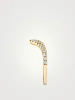 18K Gold Signature V Band With Lab Grown Diamonds