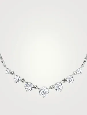 14K Gold Linked Tennis Necklace With Lab Grown Diamonds
