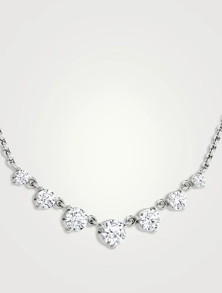 14K Gold Linked Tennis Necklace With Lab Grown Diamonds