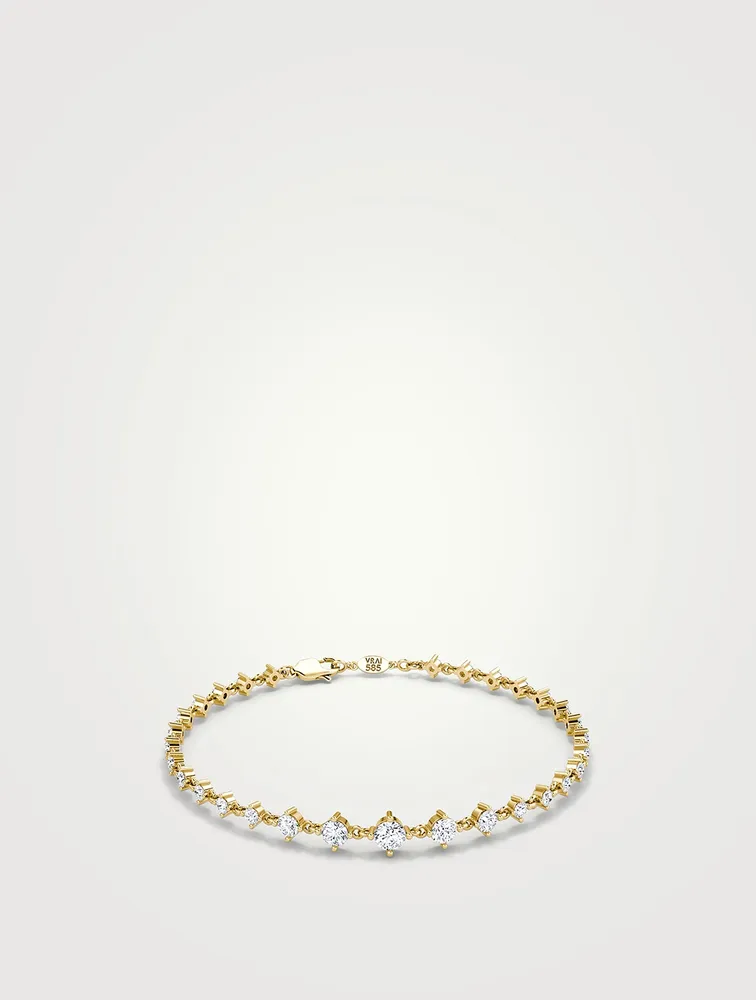 14K Gold Infinity Linked Tennis Bracelet With Lab Grown Diamonds