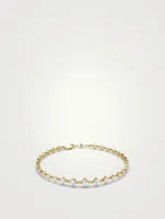 14K Gold Infinity Linked Tennis Bracelet With Lab Grown Diamonds