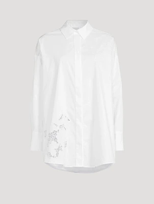 Gardenia Threadwork Cotton Twill Shirt