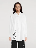 Gardenia Threadwork Cotton Twill Shirt