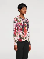 Cardigan Hollyhocks Print