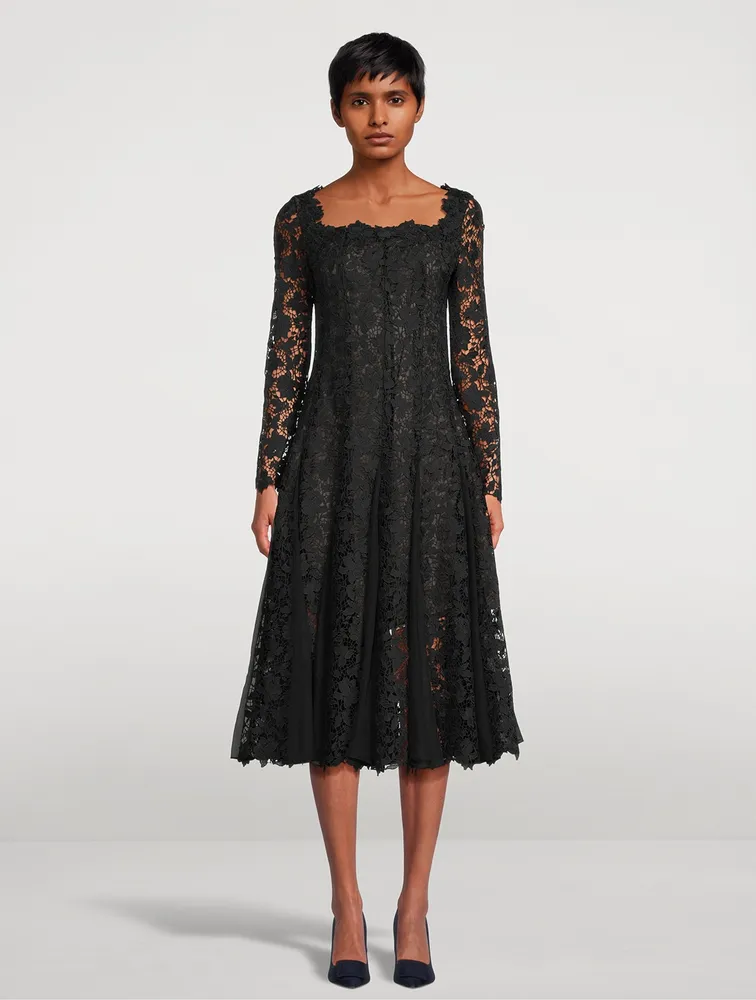 Gardenia Guipure Lace Midi Dress