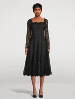 Gardenia Guipure Lace Midi Dress