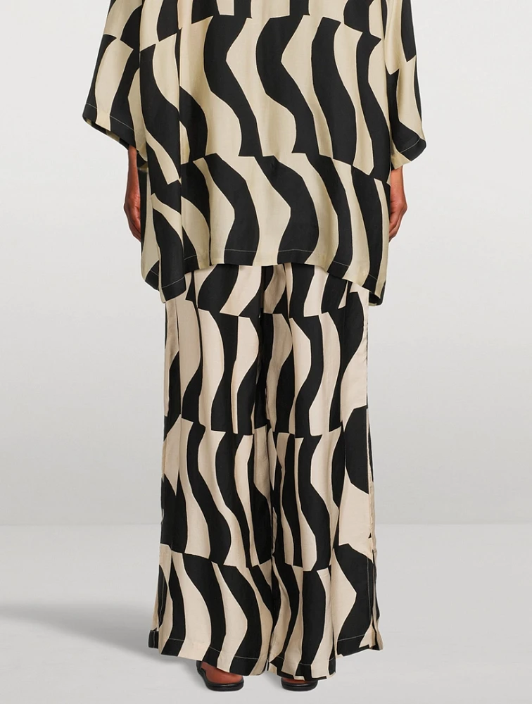 Lenzing Tencel Lounge Pants Splice Print