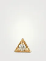 Cléo 14K Gold Triangle Stud Earring With Diamond