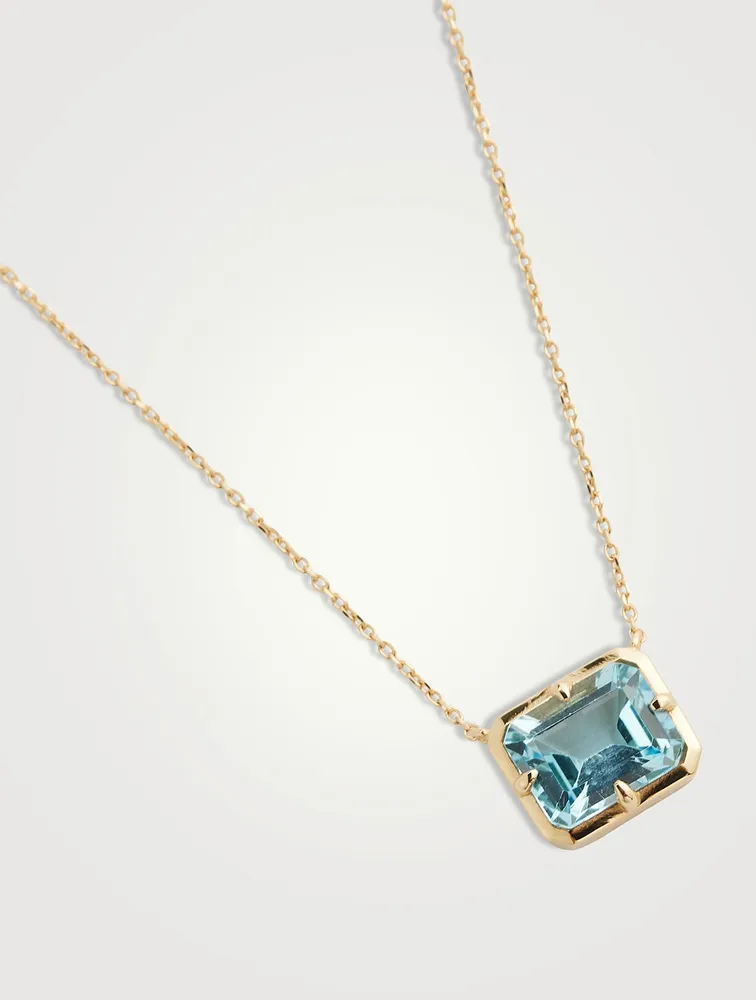 Cléo Daniela 14K Gold Emerald Cut Necklace